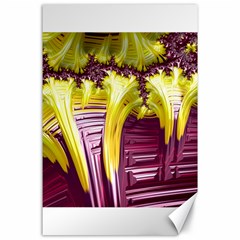 Yellow Magenta Abstract Fractal Canvas 24  X 36 