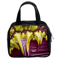 Yellow Magenta Abstract Fractal Classic Handbags (2 Sides) by Nexatart