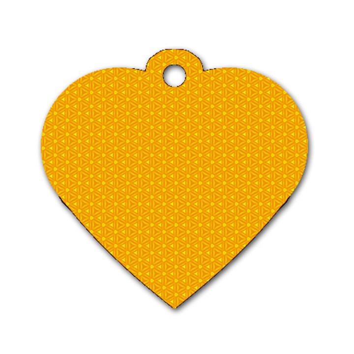 Texture Background Pattern Dog Tag Heart (Two Sides)