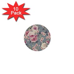 Pink Flower Seamless Design Floral 1  Mini Buttons (10 Pack) 