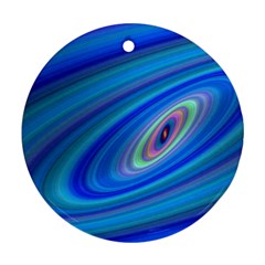 Oval Ellipse Fractal Galaxy Round Ornament (Two Sides)