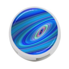 Oval Ellipse Fractal Galaxy 4-Port USB Hub (Two Sides) 