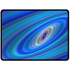 Oval Ellipse Fractal Galaxy Fleece Blanket (Large) 