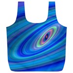 Oval Ellipse Fractal Galaxy Full Print Recycle Bags (L)  Back