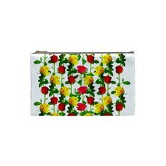 Rose Pattern Roses Background Image Cosmetic Bag (small)  by Nexatart