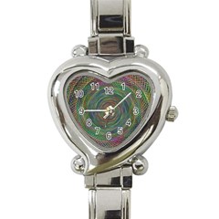 Spiral Spin Background Artwork Heart Italian Charm Watch