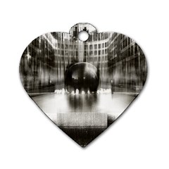 Black And White Hdr Spreebogen Dog Tag Heart (one Side)