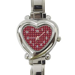 Kaleidoscope Seamless Pattern Heart Italian Charm Watch by Nexatart