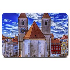 Steeple Church Building Sky Great Large Doormat  by Nexatart