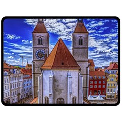 Steeple Church Building Sky Great Fleece Blanket (large)  by Nexatart