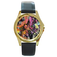 To Infinity And Beyond Round Gold Metal Watch by friedlanderWann