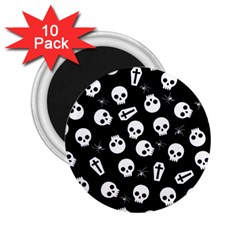 Skull, Spider And Chest  - Halloween Pattern 2 25  Magnets (10 Pack)  by Valentinaart