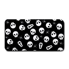 Skull, Spider And Chest  - Halloween Pattern Medium Bar Mats by Valentinaart