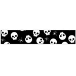 Skull, spider and chest  - Halloween pattern Flano Scarf (Large) Front