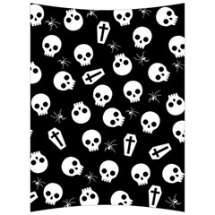 Skull, Spider And Chest  - Halloween Pattern Back Support Cushion by Valentinaart