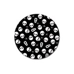 Skull, spider and chest  - Halloween pattern Magnet 3  (Round) Front