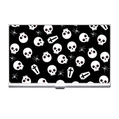 Skull, Spider And Chest  - Halloween Pattern Business Card Holders