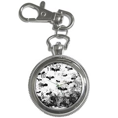 Vintage Halloween Bat Pattern Key Chain Watches by Valentinaart