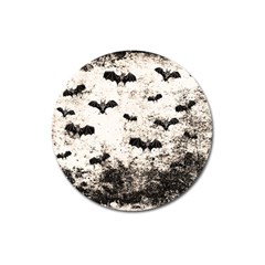 Vintage Halloween Bat pattern Magnet 3  (Round)