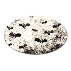 Vintage Halloween Bat pattern Oval Magnet