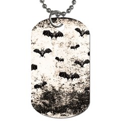 Vintage Halloween Bat pattern Dog Tag (One Side)