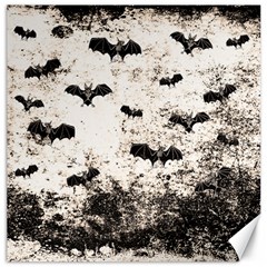 Vintage Halloween Bat Pattern Canvas 16  X 16   by Valentinaart