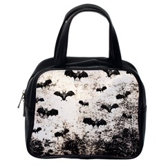 Vintage Halloween Bat pattern Classic Handbags (One Side)