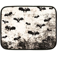 Vintage Halloween Bat Pattern Double Sided Fleece Blanket (mini) 