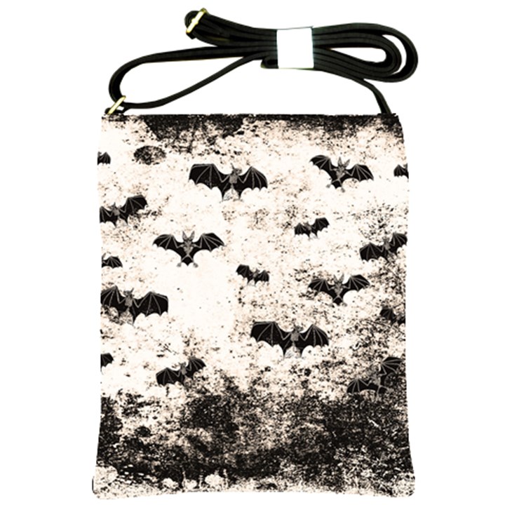 Vintage Halloween Bat pattern Shoulder Sling Bags