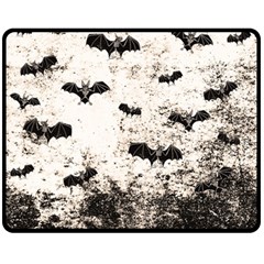 Vintage Halloween Bat pattern Fleece Blanket (Medium) 