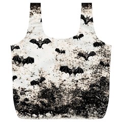 Vintage Halloween Bat pattern Full Print Recycle Bags (L) 
