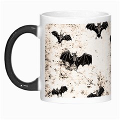 Vintage Halloween Bat Pattern Morph Mugs by Valentinaart