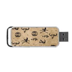 Vintage Halloween Pattern Portable Usb Flash (two Sides)