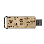 Vintage Halloween pattern Portable USB Flash (Two Sides) Front