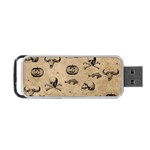 Vintage Halloween pattern Portable USB Flash (Two Sides) Back