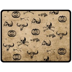 Vintage Halloween Pattern Double Sided Fleece Blanket (large)  by Valentinaart