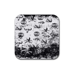 Vintage Halloween Pattern Rubber Coaster (square)  by Valentinaart