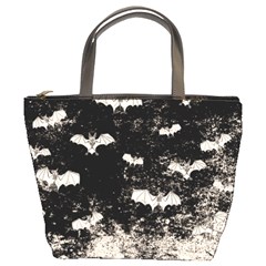 Vintage Halloween Bat Pattern Bucket Bags by Valentinaart