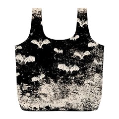 Vintage Halloween Bat pattern Full Print Recycle Bags (L) 