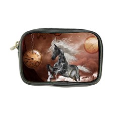 Steampunk, Awesome Steampunk Horse With Clocks And Gears In Silver Coin Purse by FantasyWorld7