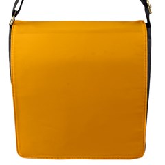 Pale Pumpkin Orange Creepy Hollow Halloween  Flap Messenger Bag (s)