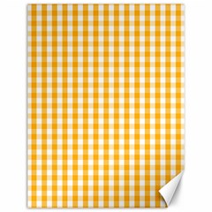 Pale Pumpkin Orange And White Halloween Gingham Check Canvas 12  X 16   by PodArtist