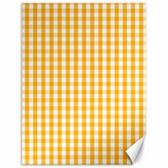 Pale Pumpkin Orange And White Halloween Gingham Check Canvas 18  X 24   by PodArtist