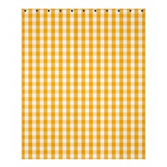 Pale Pumpkin Orange And White Halloween Gingham Check Shower Curtain 60  X 72  (medium) 