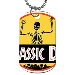 Jurassic Dad Dinosaur Skeleton Funny Birthday Gift Dog Tag (two Sides)