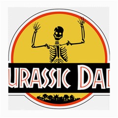 Jurassic Dad Dinosaur Skeleton Funny Birthday Gift Medium Glasses Cloth (2-side) by PodArtist