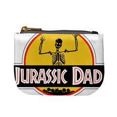 Jurassic Dad Dinosaur Skeleton Funny Birthday Gift Mini Coin Purses by PodArtist