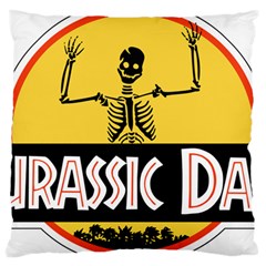 Jurassic Dad Dinosaur Skeleton Funny Birthday Gift Large Cushion Case (two Sides)