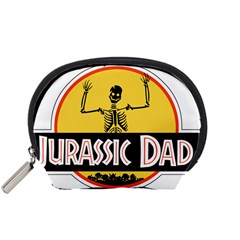 Jurassic Dad Dinosaur Skeleton Funny Birthday Gift Accessory Pouches (small)  by PodArtist