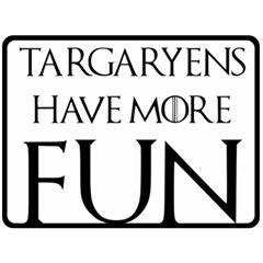  Targaryens Have More Fun - Blondes Have More Fun Black Fleece Blanket (large)  by PodArtist